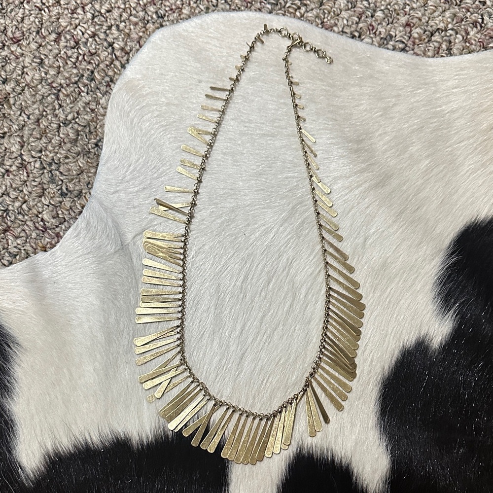 Lucky Brand Gold Fan Necklace